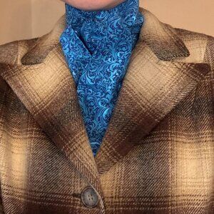 Classic Shaped Equestrian Stock Tie Floral Paisley